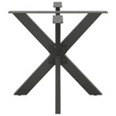 spisebordben edderkopformet antracit 85x85x(72-73) cm stål