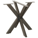 spisebordben edderkopformet sort 85x85x(72-73) cm stål