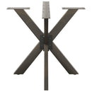 spisebordben edderkopformet sort 85x85x(72-73) cm stål
