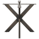 spisebordben edderkopformet sort 85x85x(72-73) cm stål