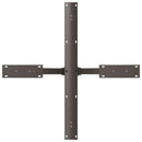 spisebordben edderkopformet sort 85x85x(72-73) cm stål