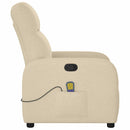 massagestol stof cremefarvet