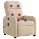 massagestol stof cremefarvet