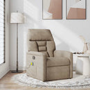 massagestol mikrofiberstof gråbrun