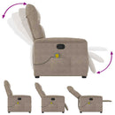 massagestol mikrofiberstof gråbrun