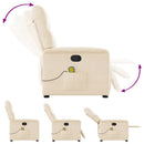 massagestol mikrofiberstof beige