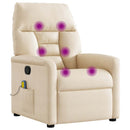 massagestol mikrofiberstof beige