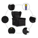 massagestol stof sort