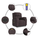 massagestol stof mørkebrun