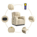 massagestol stof cremefarvet