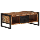 sofabord 90x50x36 cm massivt genbrugstræ flerfarvet