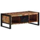 sofabord 90x50x36 cm massivt genbrugstræ flerfarvet