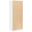 klædeskab 80x50x200 cm konstrueret træ hvid