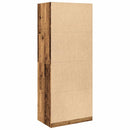 klædeskab 80x50x200 cm konstrueret træ gammelt træ-look