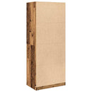 klædeskab 80x50x200 cm konstrueret træ gammelt træ-look