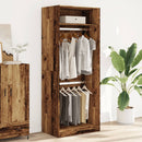 klædeskab 80x50x200 cm konstrueret træ gammelt træ-look