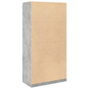 klædeskab 100x50x200 cm konstrueret træ betongrå