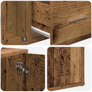 hjørneskab 200x40x45 cm konstrueret træ gammelt trælook