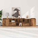 hjørneskab 200x40x45 cm konstrueret træ gammelt trælook