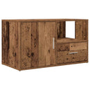 hjørneskab 200x40x45 cm konstrueret træ gammelt trælook