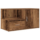 hjørneskab 200x40x45 cm konstrueret træ gammelt trælook