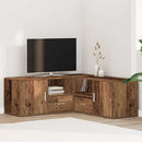 hjørneskab 200x40x45 cm konstrueret træ gammelt trælook