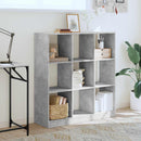 bogreol 102x32x109 cm konstrueret træ betongrå