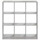 bogreol 102x32x109 cm konstrueret træ betongrå