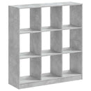 bogreol 102x32x109 cm konstrueret træ betongrå