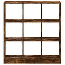 bogreol 102x32x109 cm konstrueret træ røget egetræsfarve