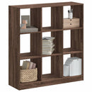 bogreol 102x32x109 cm konstrueret træ brun egetræsfarve