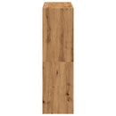bogreol 102x32x109 cm konstrueret træ egetræsfarve