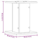 plantestativer 2 stk. 30x30x40 cm konstrueret træ hvid