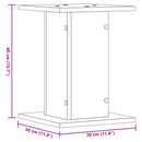 plantestativer 2 stk. 30x30x40 cm konstrueret træ antikt træ