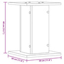 plantestativer 2 stk. 30x30x40 cm konstrueret træ egetræsfarve