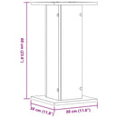 plantestativer 2 stk. 30x30x60 cm konstrueret træ sonoma-eg