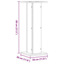 plantestativer 2 stk. 30x30x80 cm konstrueret træ hvid