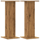 plantestativer 2 stk. 30x30x80 cm konstrueret træ egetræsfarve