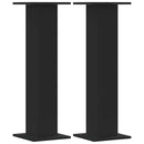 plantestativer 2 stk. 30x30x95 cm konstrueret træ sort