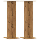 plantestativer 2 stk. 30x30x95 cm konstrueret træ egetræsfarve
