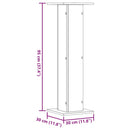 plantestativer 2 stk. 30x30x95 cm konstrueret træ egetræsfarve