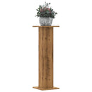 plantestativer 2 stk. 30x30x95 cm konstrueret træ egetræsfarve