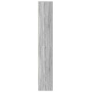 skab med LED-lys 69x32,5x200 cm konstrueret træ grå sonoma-eg