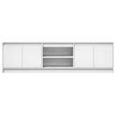 tv-bord med LED-lys 180x34x50 cm konstrueret træ hvid