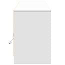 tv-bord med LED-lys 180x34x50 cm konstrueret træ hvid