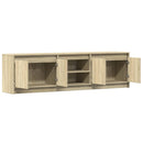tv-bord med LED-lys 180x34x50 cm konstrueret træ sonoma-eg