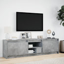 tv-bord med LED-lys 180x34x50 cm konstrueret træ betongrå