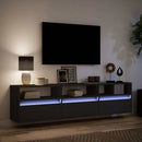 TV-vægskab med LED sort 180x31x45 cm
