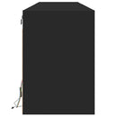 TV-vægskab med LED sort 180x31x45 cm