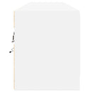 væghængt tv-bord med LED 180x31x38 cm hvid